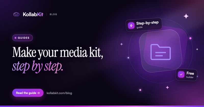Make your media kit, step by step.