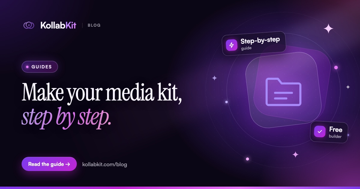 Make your media kit, step by step.