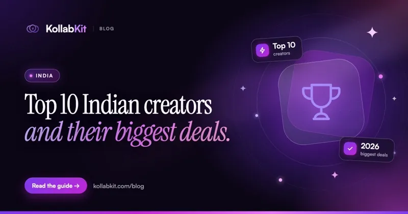 Top 10 Indian creators and their biggest deals.
