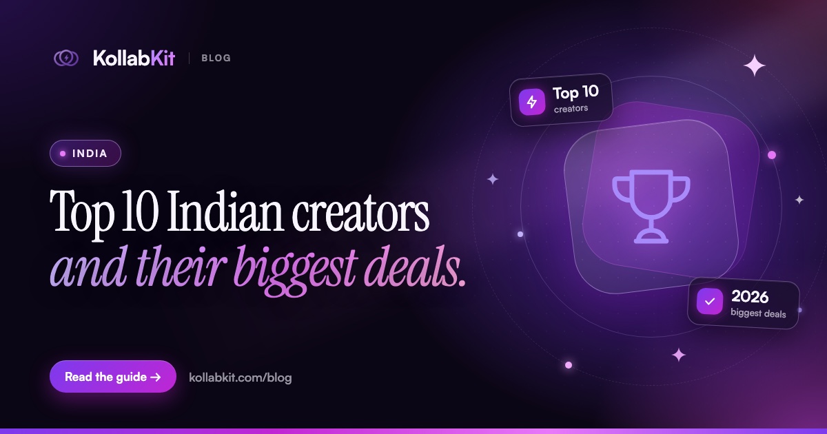 Top 10 Indian creators and their biggest deals.